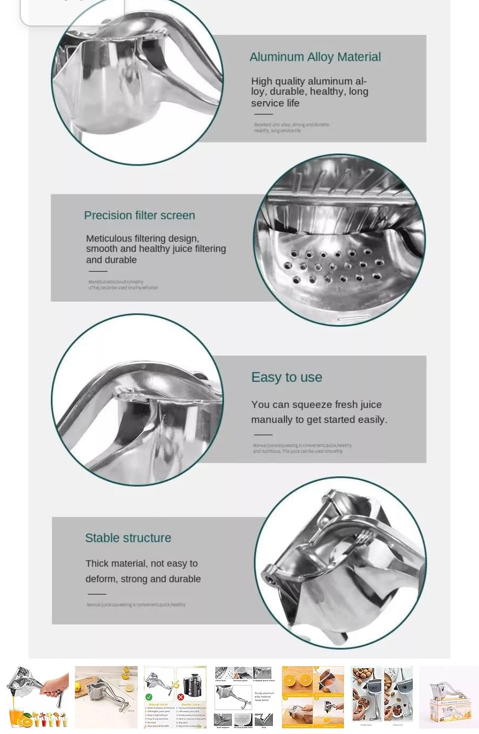 Premium Aluminium Hand Juicer