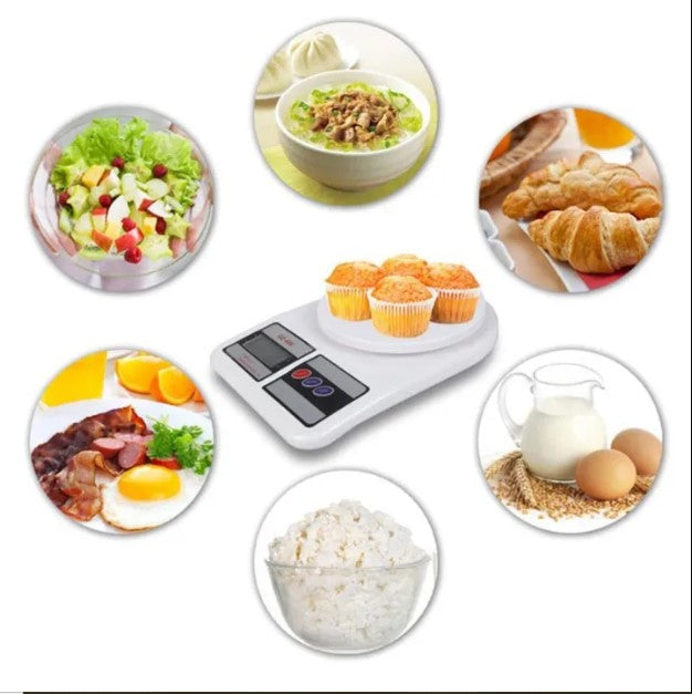 Portable Digital Kitchen Scale - Precise Food Measuring with LCD Display