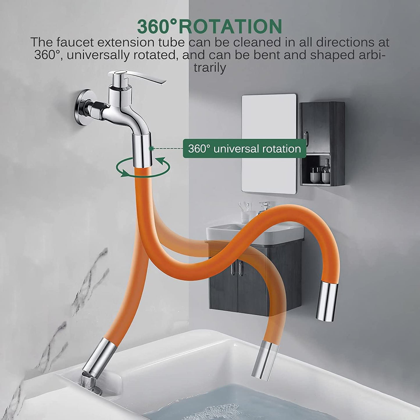 Adjustable Faucet Extender Water Tap for Kitchen & Bathroom