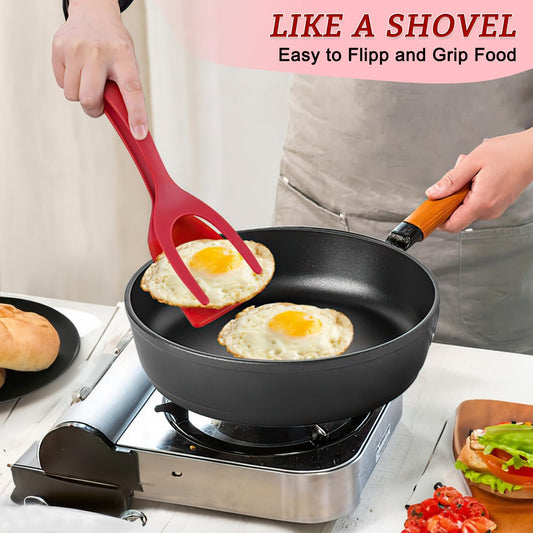2 in 1 Grip and Flip Spatula Tongs