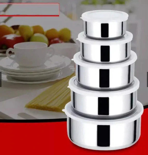 Stainless Steel 5-Pcs Bowl Set