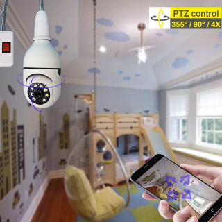 PTZ Light Bulb Camera 1080p
